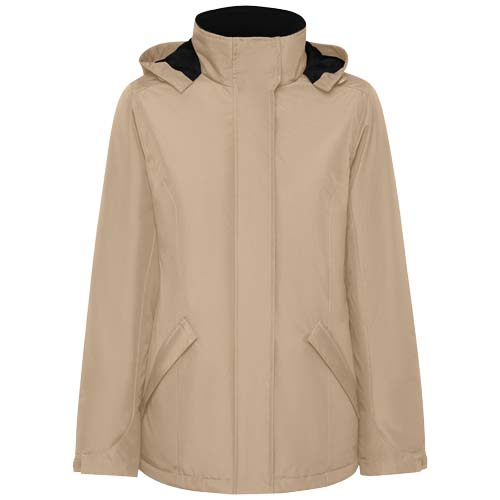 Parka personnalisée femme matelassée imperméable America Sable foncé